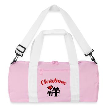 Noël - Sac de sport recyclé - rose/blanc - Devant