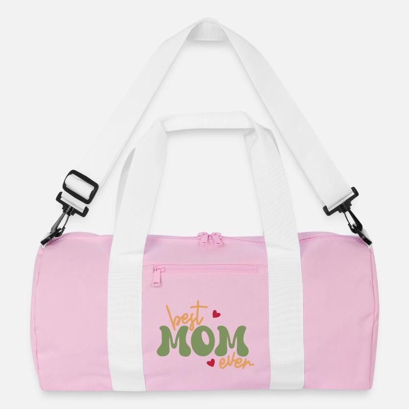Best Mom Ever - Recycelte Duffel Bag - Rosa/Weiß