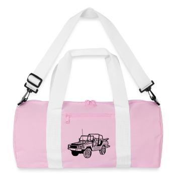 Offroad ,Geländewagen , 4x4 Fun , Kult , Auto (25) - Recycelte Duffel Bag - Rosa/Weiß - Vorne