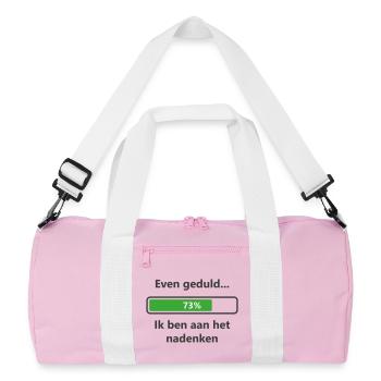 Geduldig... Ich denke nach - Recycelte Duffel Bag - Rosa/Weiß - Vorne