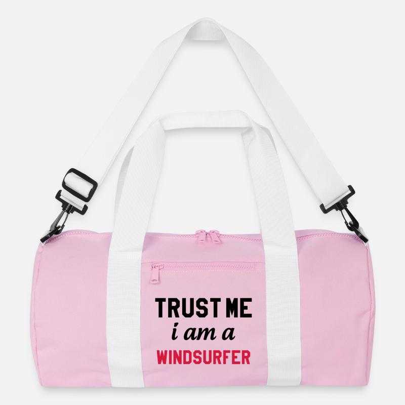 Windsurfen / Windsurfer / Windsurf / Windsurfing - Recycelte Duffel Bag - Rosa/Weiß