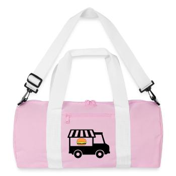 food truck de rue - Sac de sport recyclé - rose/blanc - Devant