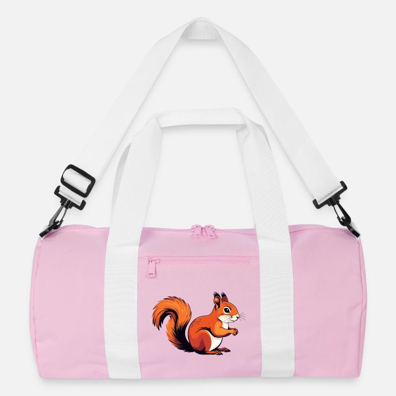 Lebhaftes kleines Eichhörnchen Waldbewohner Motiv Recycelte Duffel Bag