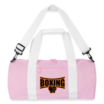 Boxing Boxen - Recycelte Duffel Bag - Rosa/Weiß - Vorne