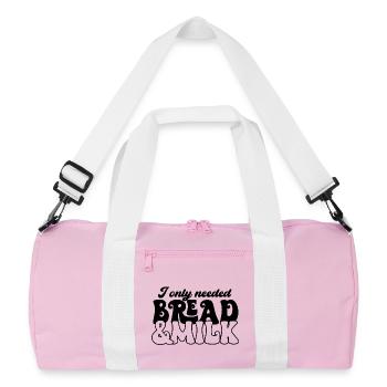 Je n’avais besoin que de pain et de lait - Sac de sport recyclé - rose/blanc - Devant