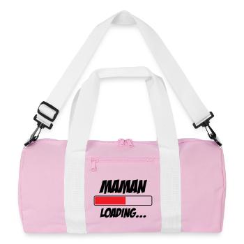 Maman loading... Please Wait - Future Mère - Sac de sport recyclé - rose/blanc - Devant