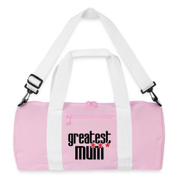 Best Mom - Mother's Day - Recycled Duffel Bag - pink/white - Front