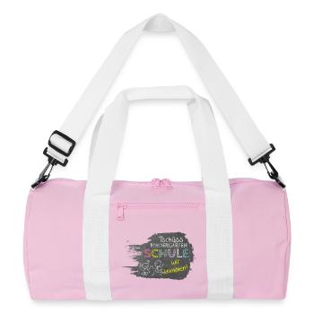 Bye bye kindergarten - school, here we come! Table - Recycled Duffel Bag - pink/white - Front