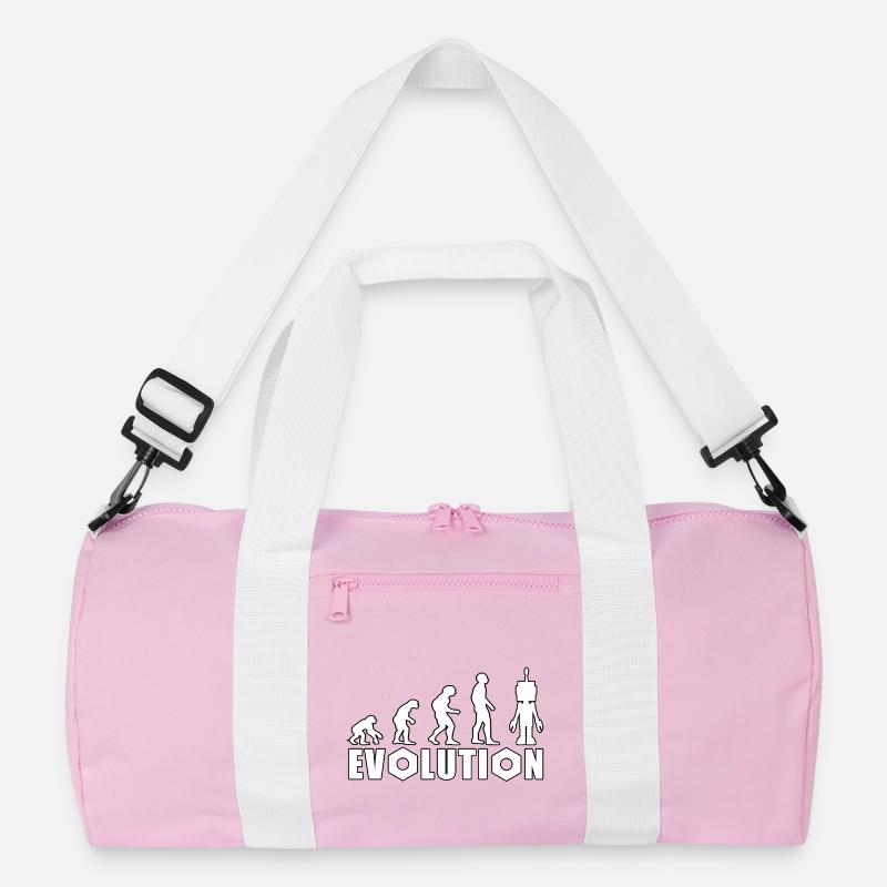Evolution mit Roboterfigur Design Recycelte Duffel Bag
