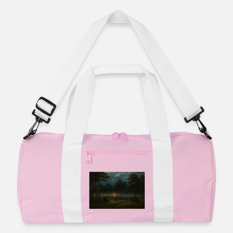 Abenddämmerung im dunklen Wald Recycelte Duffel Bag