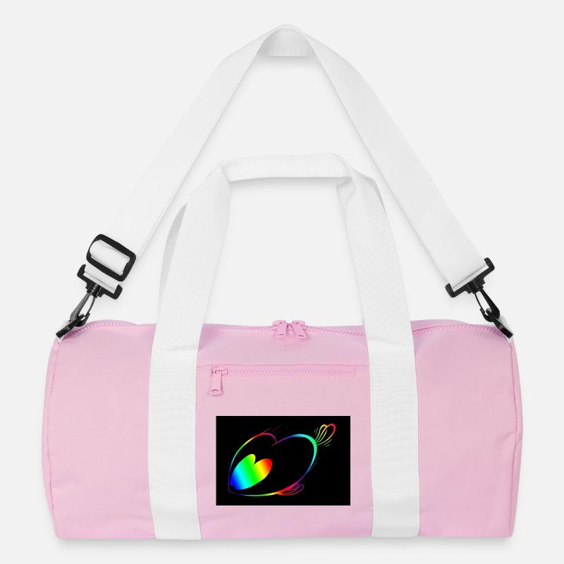 Filou-Speed-Poster - Recycelte Duffel Bag - Rosa/Weiß
