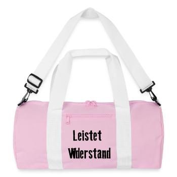 Leistet_wiederstand - Recycled Duffel Bag - pink/white - Front