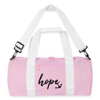 hope Anker by heavenlygoods DESIGN - Recycelte Duffel Bag - Rosa/Weiß - Vorne