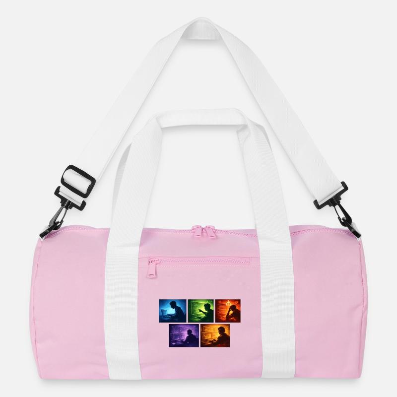 Neon-Coding: Bildschirmwelten Recycelte Duffel Bag
