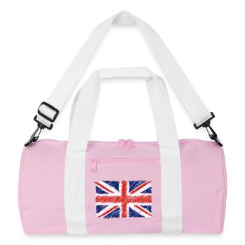 Croquis du drapeau de l’Union - Sac de sport recyclé - rose/blanc - Devant
