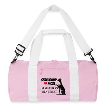 Greyhound Mom - Recycelte Duffel Bag - Rosa/Weiß - Vorne