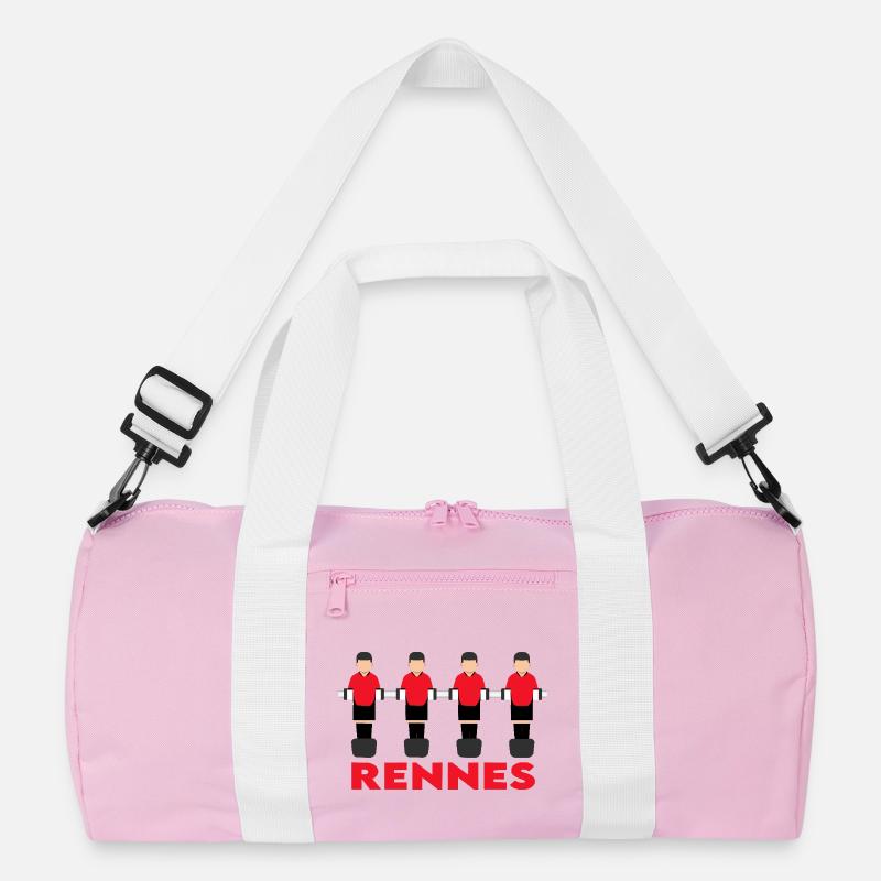 Rennes - Recycelte Duffel Bag - Rosa/Weiß