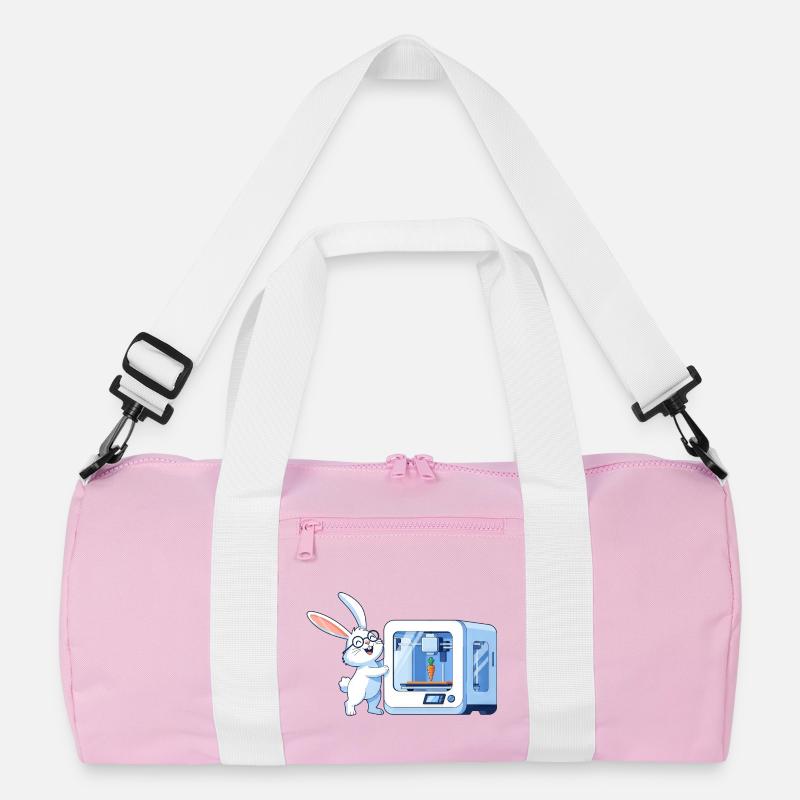 Lustiges Kaninchen Nerd Programmierer 3D Drucker Recycelte Duffel Bag