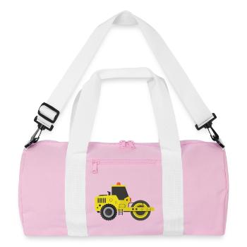Road roller - Recycled Duffel Bag - pink/white - Front