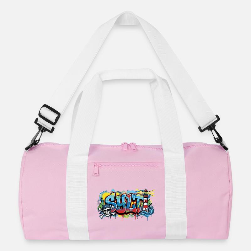Sylt Graffiti mit Leuchtturm Recycelte Duffel Bag