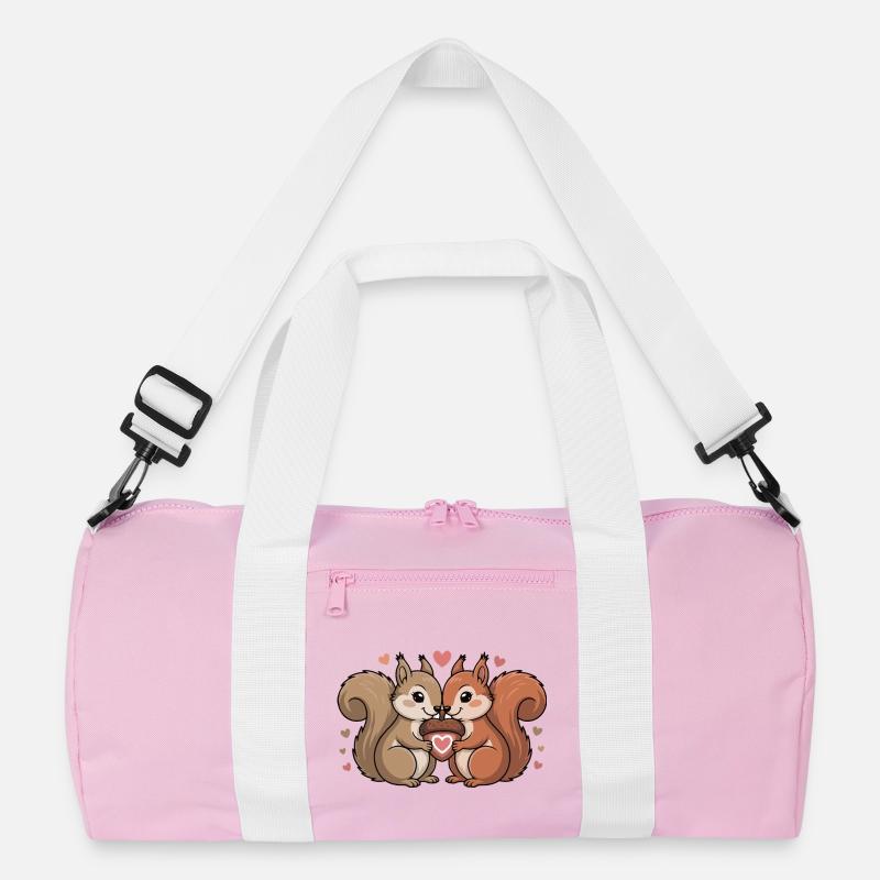 Eichhörnchen Paar Valentinstag Recycelte Duffel Bag