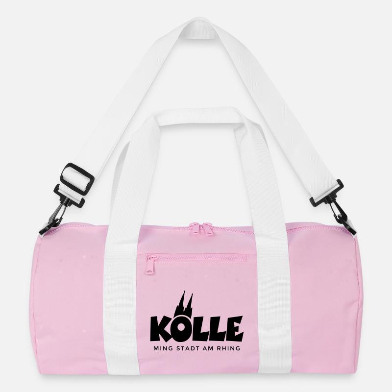 Kölle ming Stadt am Rhing Köln mit Kölner Dom - Recycelte Duffel Bag - Rosa/Weiß