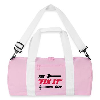 The "Fix it" Guy 🔨 - Sac de sport recyclé - rose/blanc - Devant