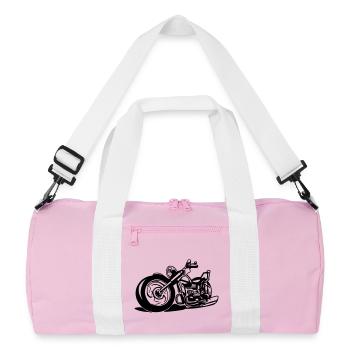 Chopper / moto - Sac de sport recyclé - rose/blanc - Devant