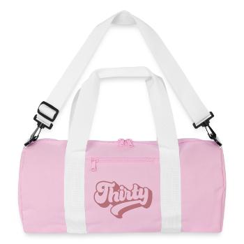 Thirty 30th Birthday For Women 30 Years Old - Recycled Duffel Bag - pink/white - Front