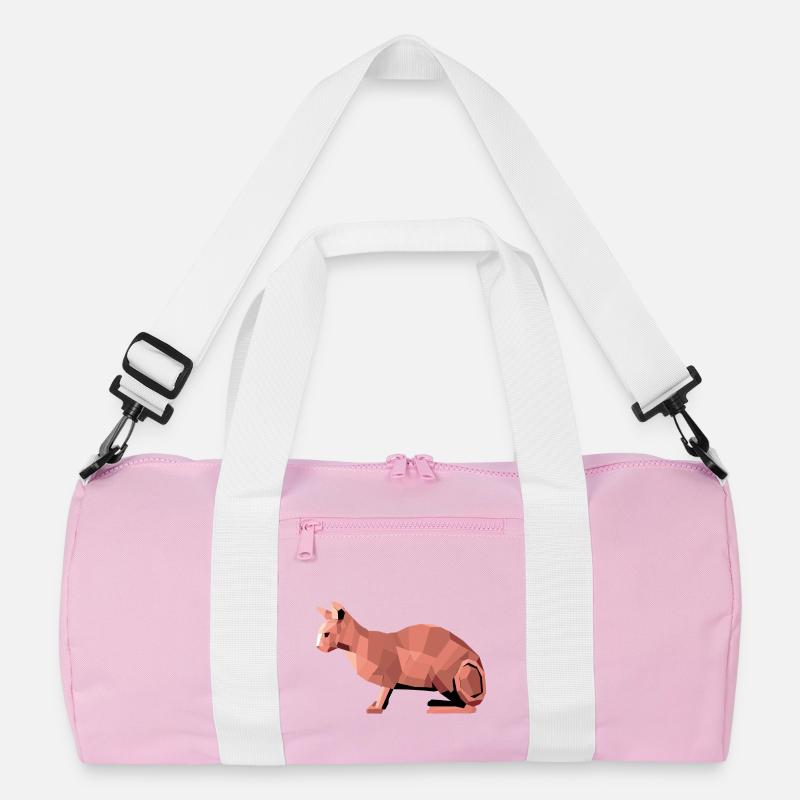 Sphynx Low Poly Cat – Geometrisches Design Recycelte Duffel Bag