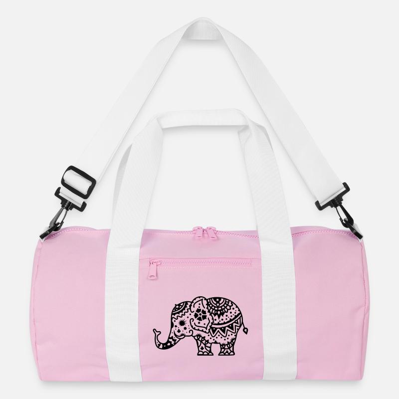 Decorated Indian elephant Recycled Duffel Bag