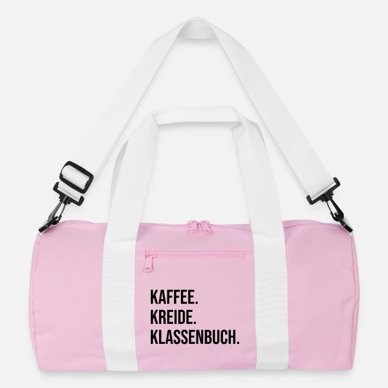 Kaffee. Kreide. Klassenbuch. Recycelte Duffel Bag
