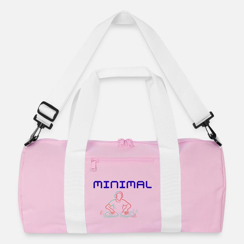 Minimal Beat - Recycelte Duffel Bag - Rosa/Weiß