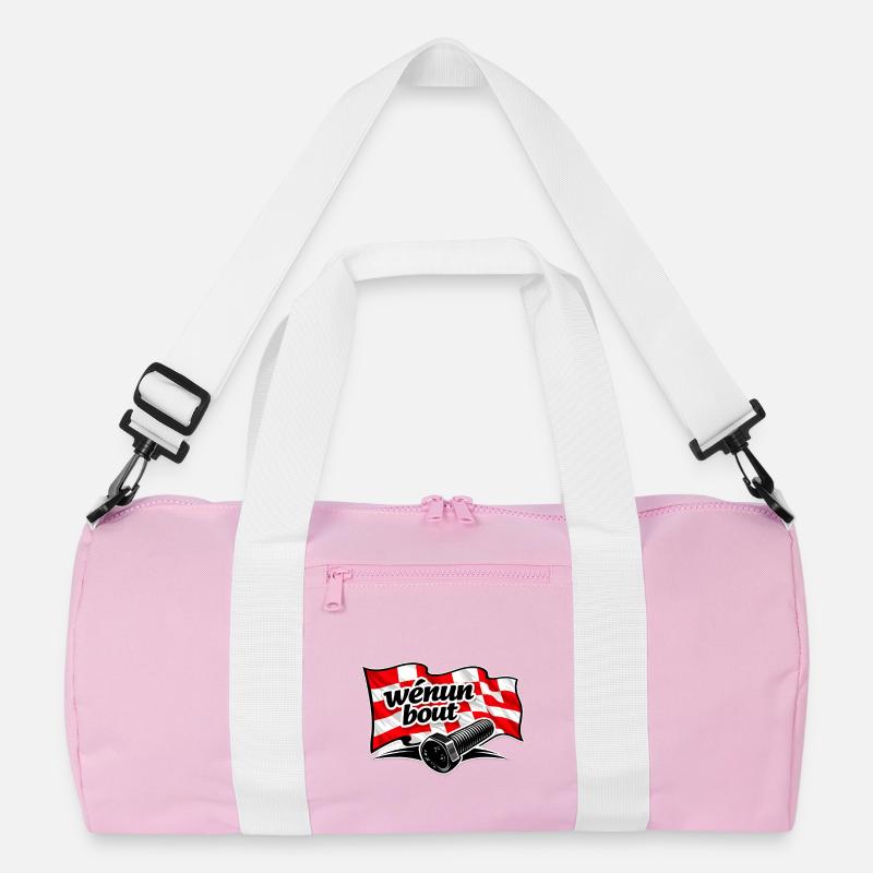Wè Nun Bout - Recycelte Duffel Bag - Rosa/Weiß