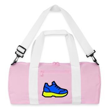 Moderner Laufschuh Sneaker - Recycelte Duffel Bag - Rosa/Weiß - Vorne