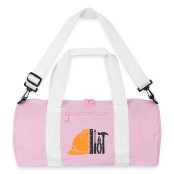 Casque d’outillage et de construction – Logo Craftsman - Sac de sport recyclé - rose/blanc - Devant