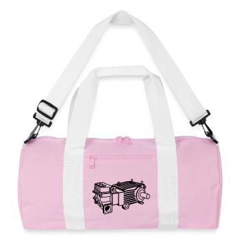 Plungerpumpe - Recycelte Duffel Bag - Rosa/Weiß - Vorne