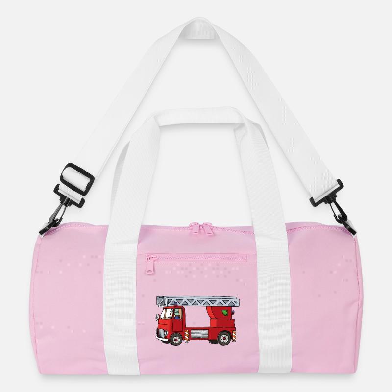 Drehleiter - Recycelte Duffel Bag - Rosa/Weiß