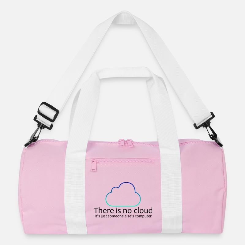 Keine Cloud-Programmierung Lustiges T-Shirt - Recycelte Duffel Bag - Rosa/Weiß