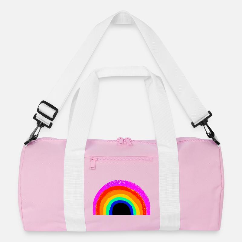 Lebendiger Regenbogenbogen Recycelte Duffel Bag