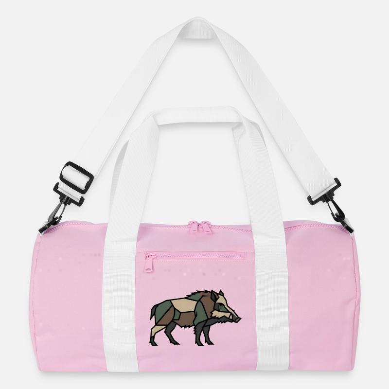 Geometrisches Wildschwein Low Poly Recycelte Duffel Bag