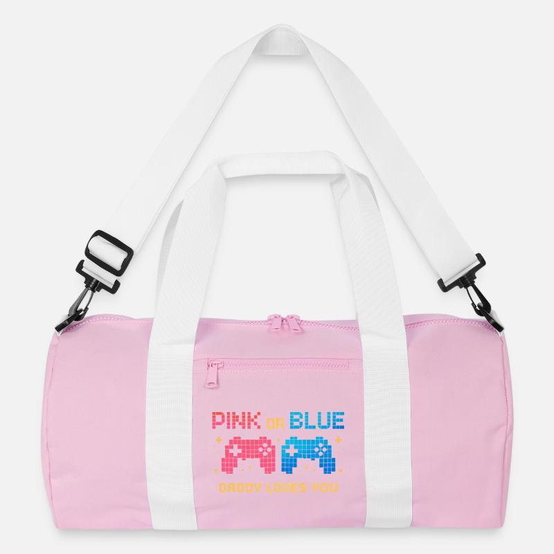 Pink or Blue Pixel Controller Recycelte Duffel Bag