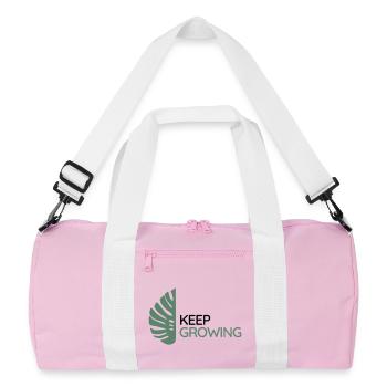 Monstera – Weiter wachsen - Recycelte Duffel Bag - Rosa/Weiß - Vorne