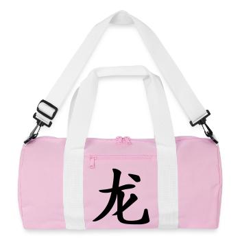 Dragons - Horoscope chinois - Sac de sport recyclé - rose/blanc - Devant