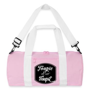 Toupie or not toupie ? Question de menuisier ! - Sac de sport recyclé - rose/blanc - Devant