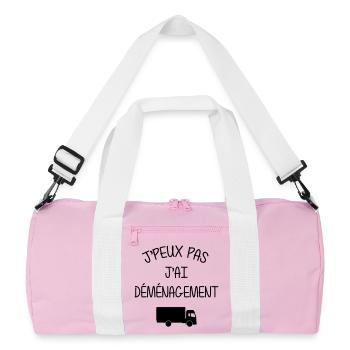 Déménageur / Déménagement / Déménager / Camion - Sac de sport recyclé - rose/blanc - Devant