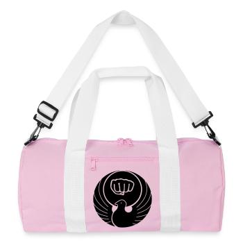 Wado pigeon avec poing de karaté - Sac de sport recyclé - rose/blanc - Devant