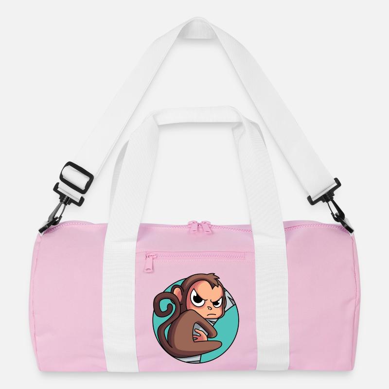 Monkey driven up the wall Recycled Duffel Bag