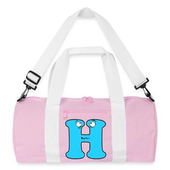 H - Recycled Duffel Bag - pink/white - Front