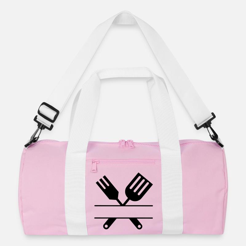 Grill-Emblem Besteck Monogramm Recycelte Duffel Bag